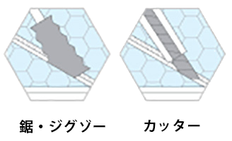 テクセルの加工方法/切断